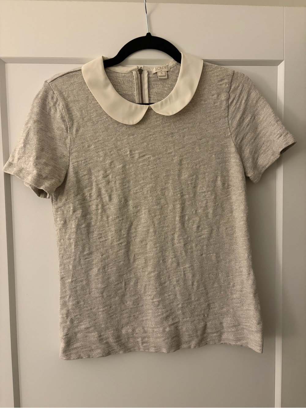 J. Crew Short Sleeve Top with Peter Pan Collar